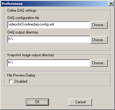 Preferences Dialog