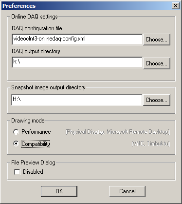 Preferences Dialog