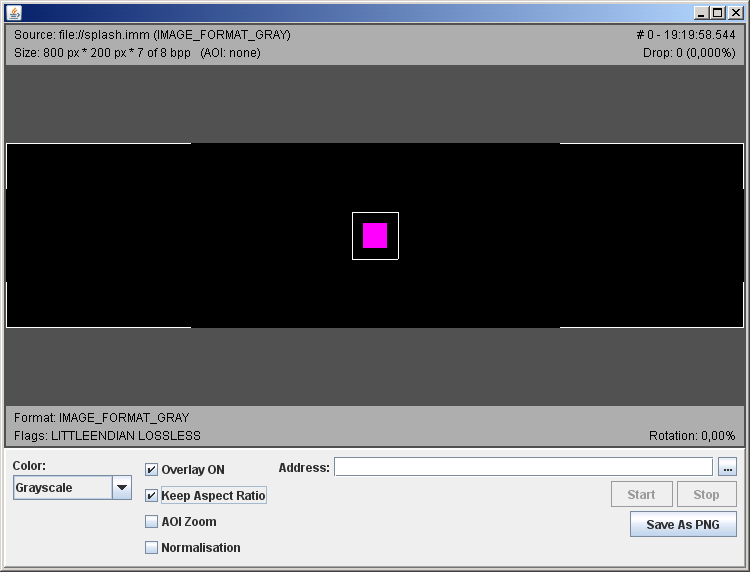 Screenshot outlining illegal pixels drawn as magenta